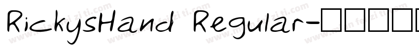 RickysHand Regular字体转换